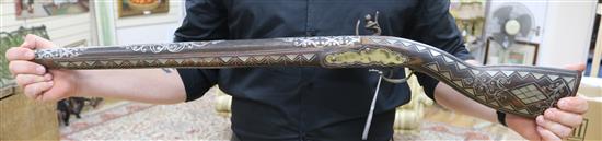 Two Middle Eastern muskets length 95cm